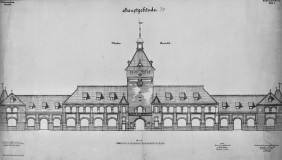 Fotografia in bianco e nero dello stabilimento di Lippstadt