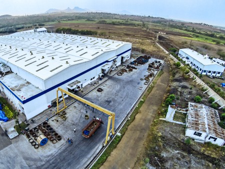 Drohnenaufnahme vom Werk Rothe Erde India Private Limited