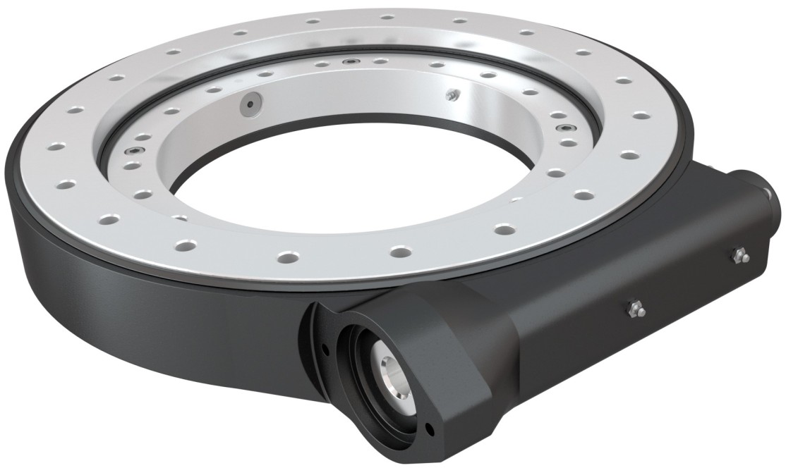 Detailed technical drawing of a slew drive.