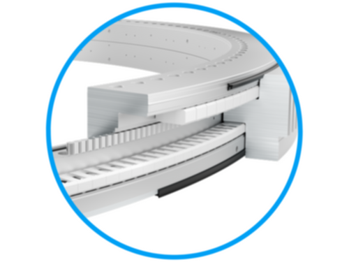 青い円で囲まれたピッチ ベアリングのグラフィック 