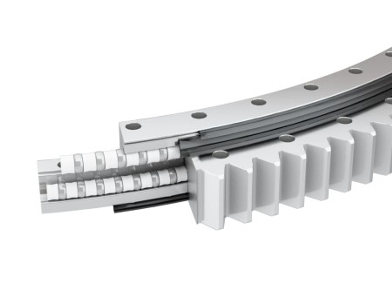 Double-row ball bearing slewing ring